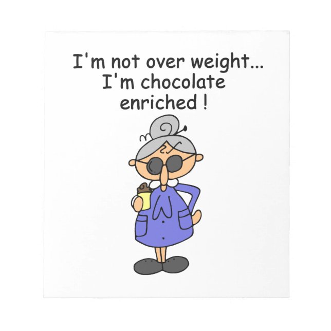 Bloco De Notas O chocolate enriqueceu o humor (Frente)