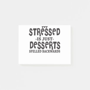 Bloco De Notas O Estresse É Apenas Desserts Ortografados Para Tr
