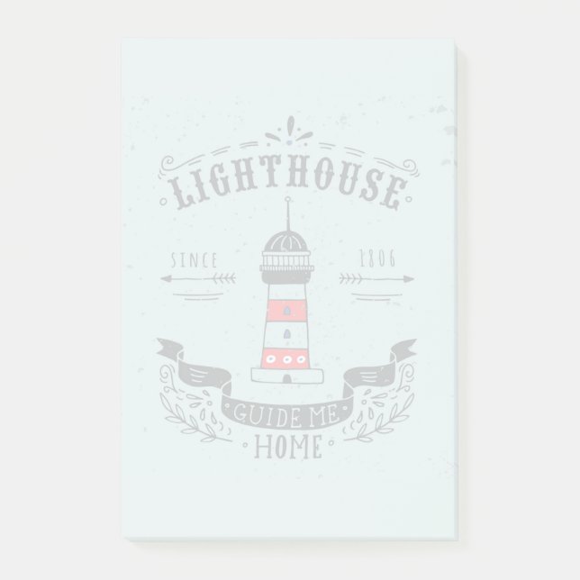 Bloco De Notas O farol guia-me o poster Home (Frente)