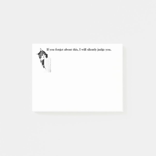 Bloco De Notas O gatinho do hipster julgá-lo-á (Frente)