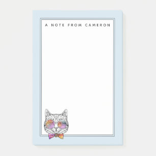 Bloco De Notas O gatinho sábio Kat adiciona seu nome