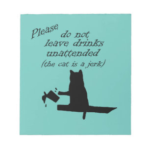 Bloco De Notas O gato é um empurrão