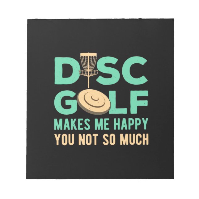 Bloco De Notas O Golfe de Disco Me Torna Feliz (Frente)