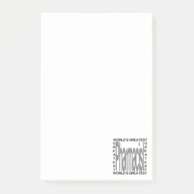 Bloco De Notas O grande farmacêutico dos mundos (Frente)