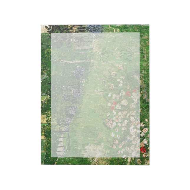 Bloco De Notas O Jardim do Daubigny. Vincent van Gogh. (Invertido)