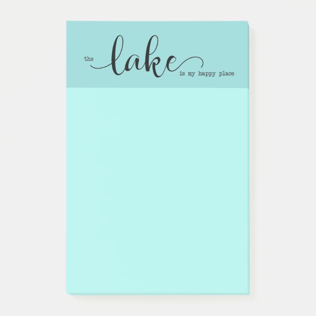 Bloco De Notas o lago é meu lugar feliz (Frente)