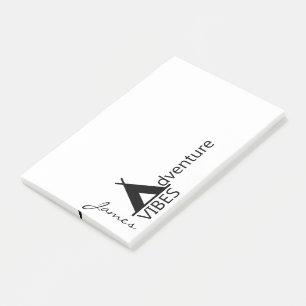 Bloco De Notas O logotipo elegante da barraca de acampamento das