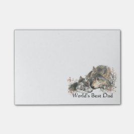 Bloco De Notas O melhor Pai do mundo de Wolf & Cub Nature Art