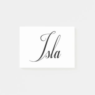 Bloco De Notas O nome dela é Isla Calligraphy
