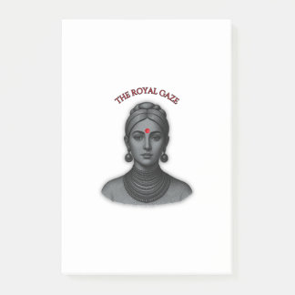 Bloco De Notas O Olhar Real - Rainha Indiana Arte de Linha