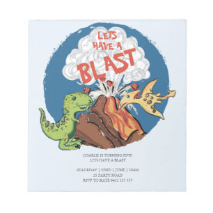 Bloco De Notas O ORÇAMENTO Tem Um Convite De Aniversário Blast Di