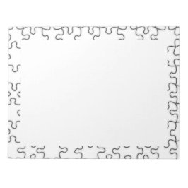 Bloco De Notas O padrão de peça de Quebra-cabeça ausente