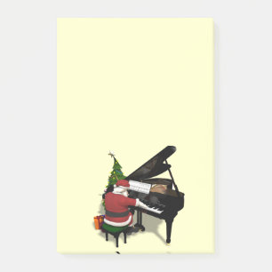 Bloco De Notas O Pai Natal Jogando Piano