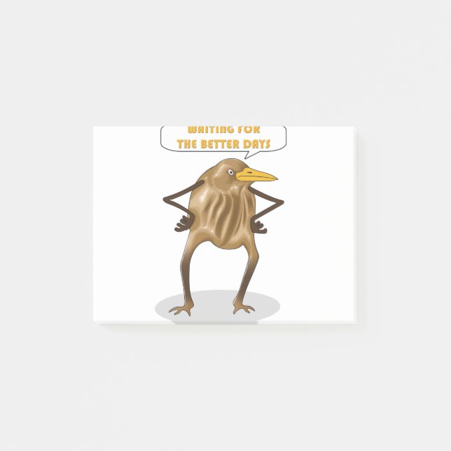 Bloco De Notas O Pássaro Que Parece Engraçado Está Esperando Os D (Frente)