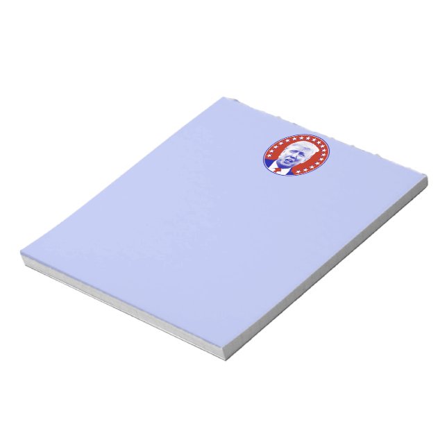 Bloco De Notas O Presidente Donald Trump em Vermelho (Invertido)