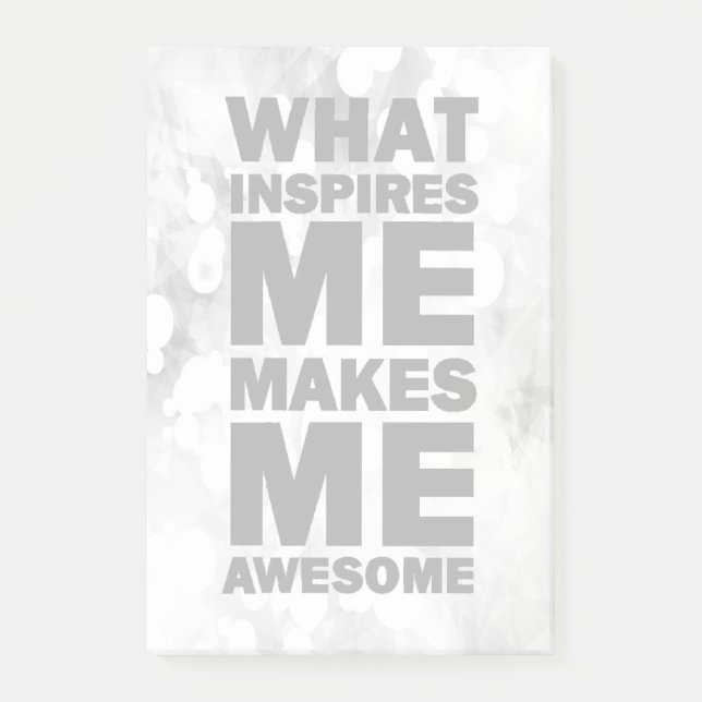 Bloco De Notas O que me inspira faz-me impressionante (Frente)