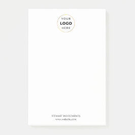 Bloco De Notas O seu logotipo de empresa branco