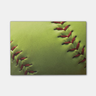 Bloco De Notas O softball amarelo desvanece-se para enegrecer