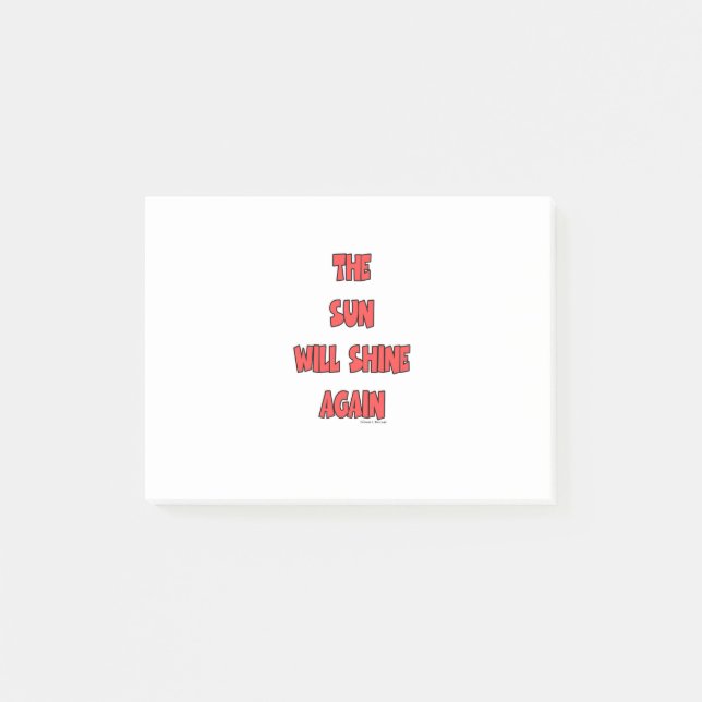 BLOCO DE NOTAS O SOL VOLTARÁ A BRILHAR (Frente)