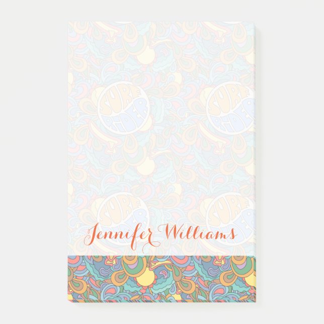 Bloco De Notas O teste padrão | do cavaleiro do surf adiciona seu (Frente)