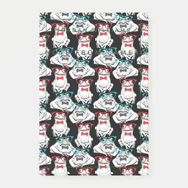 Bloco De Notas O teste padrão | dos vidros do sapo adiciona seu (Frente)