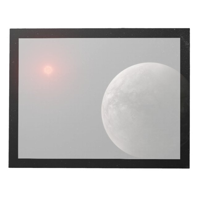 Bloco De Notas O Trapist-1 B do Exoplaneta Quente Rocky. (Frente)