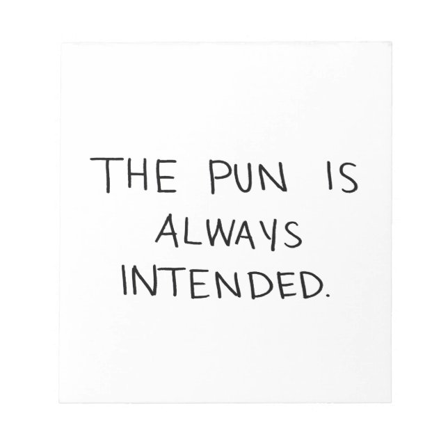 Bloco De Notas O trocadilho sempre se destina (Frente)