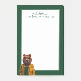 Bloco De Notas O urso vestido melhor | adiciona seu nome