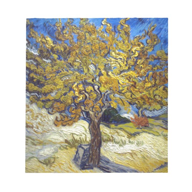 Bloco De Notas Obra-Prima Arte da Amoreira de Van Gogh (Frente)