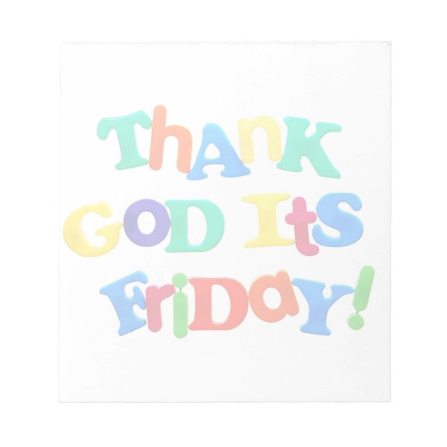 Bloco De Notas Obrigado Deus, é sexta-feira! (Frente)