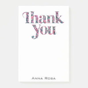 Bloco De Notas *~* Obrigado Gratidão Manifesto de Flores AP85