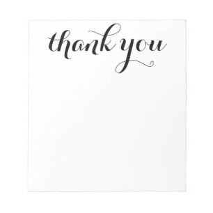 Bloco De Notas Obrigado, Impressão de Roteiro 5,5 x 6