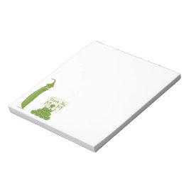 Bloco De Notas Obrigado Mãe Saudação com Peapod e Ervilhas