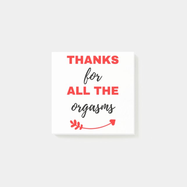 Bloco De Notas Obrigados Para Todos Os Orgasmos Pretos (Frente)