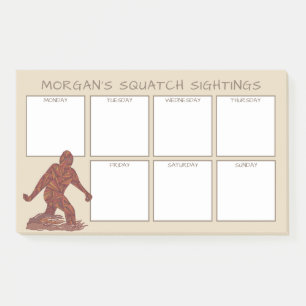 Bloco De Notas Observações engraçadas de passeio de Bigfoot