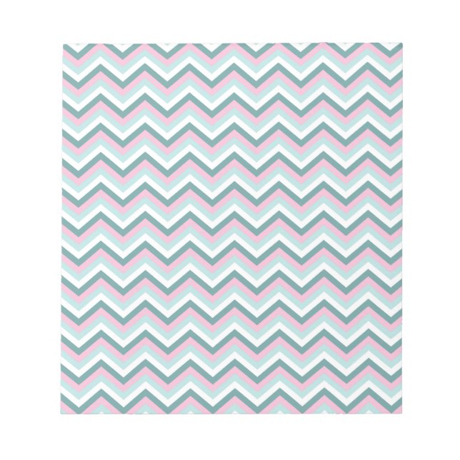 Bloco De Notas Ocean Mist Chevron Patterno (Frente)