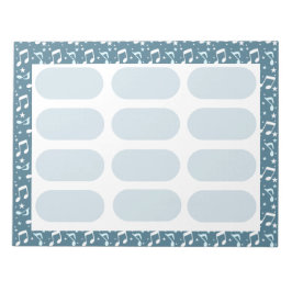 Bloco De Notas Ocean of Music patterned