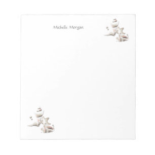 Bloco De Notas Ocean Seashells Beach Personalizado