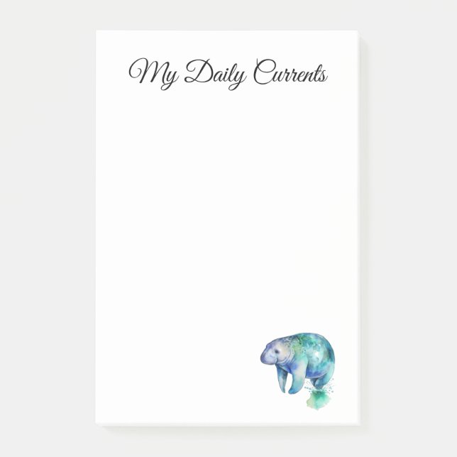 Bloco De Notas Oceanic Whisper Manatee, custom (Frente)