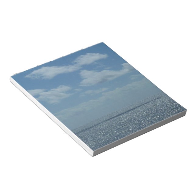 Bloco De Notas Oceano Azul do Mar de Caribe Sunny (Inclinado)