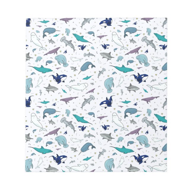 Bloco De Notas Oceano em azul (Frente)