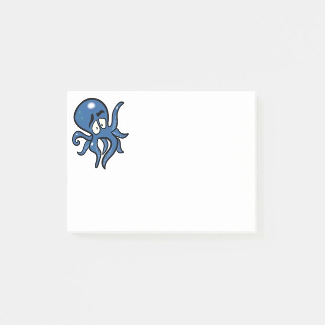 Bloco De Notas Octopus Azul (Frente)