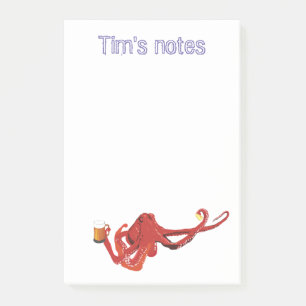 Bloco De Notas Octopus Beer lover Personalizado