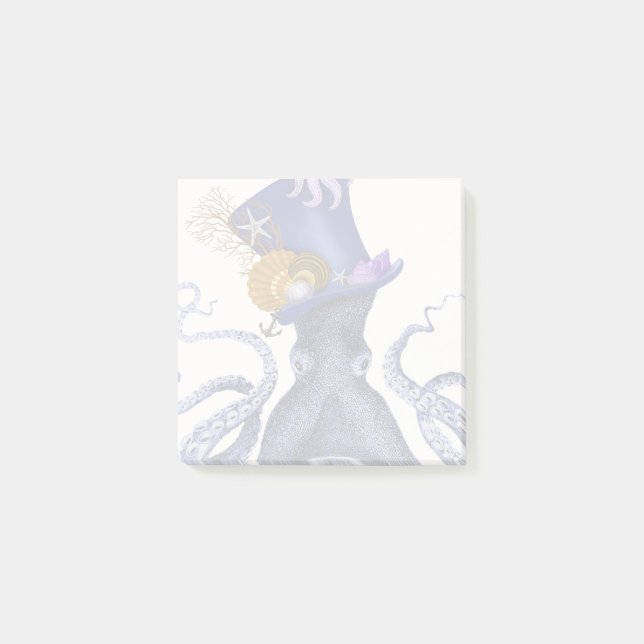 Bloco De Notas Octopus com chapéu náutico (Frente)