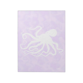 Bloco De Notas Octopus em roxo - Notepad de 11" x 8,5"