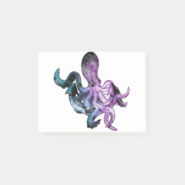 Bloco De Notas Octopus neon (Frente)