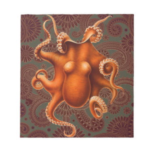Bloco De Notas Octopus Sea Monster Creator Animal