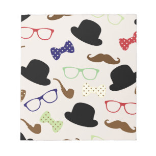 Bloco De Notas Óculos, Chapéus e bigode