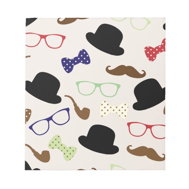 Bloco De Notas Óculos, Chapéus e bigode (Frente)