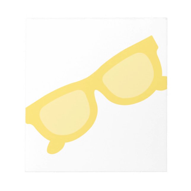 Bloco De Notas Óculos de sol amarelos de verão óculos armação hip (Frente)